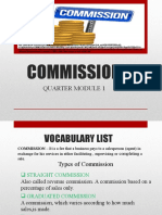 Commissions: Quarter Module 1