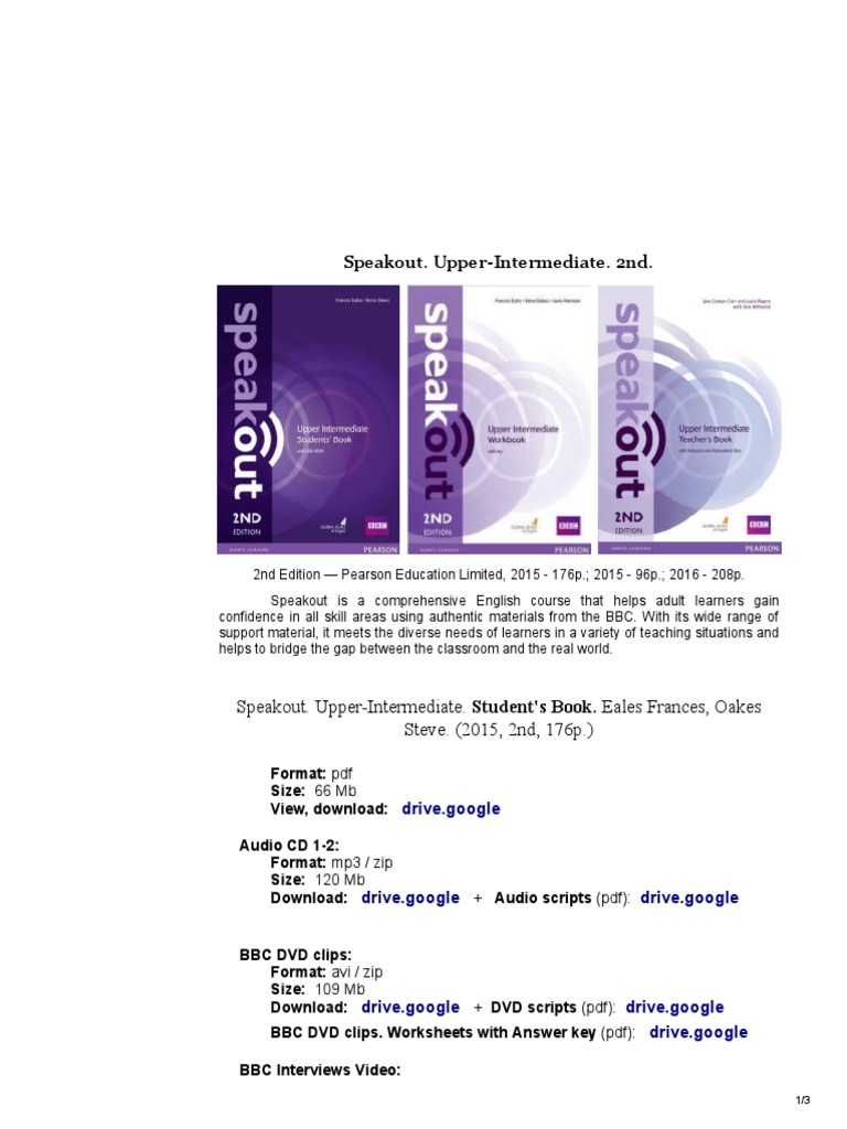 Speakout. Upper-Intermediate. 2nd | PDF | Behavior Modification.