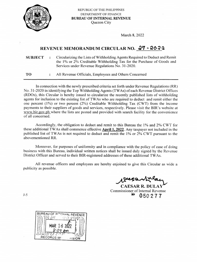 Rmc No 27 2022 Pdf Economies Government