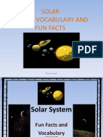 Astrononomy and Solar System Fun Facts and Vocabulary