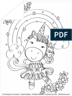 Unicorn Princess Coloring Page Jen Goode