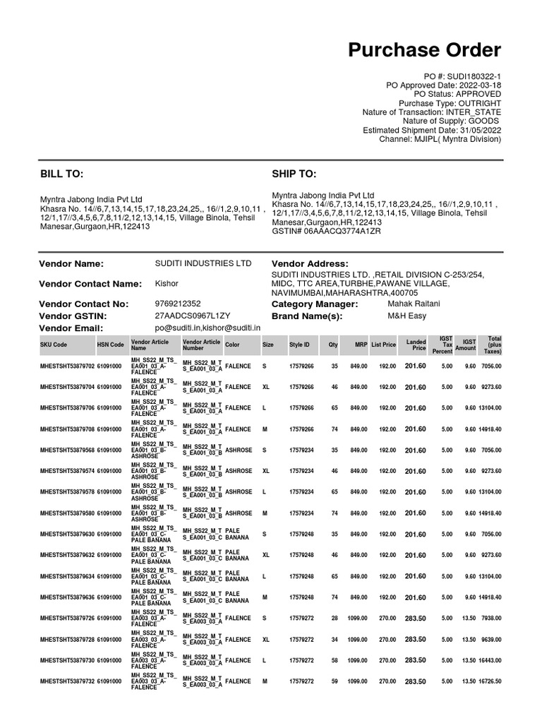 Purchase Order: Bill To: Ship To | PDF | Taxes | Economies