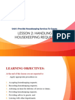 Lesson 2 - Handling Housekeeping Requests