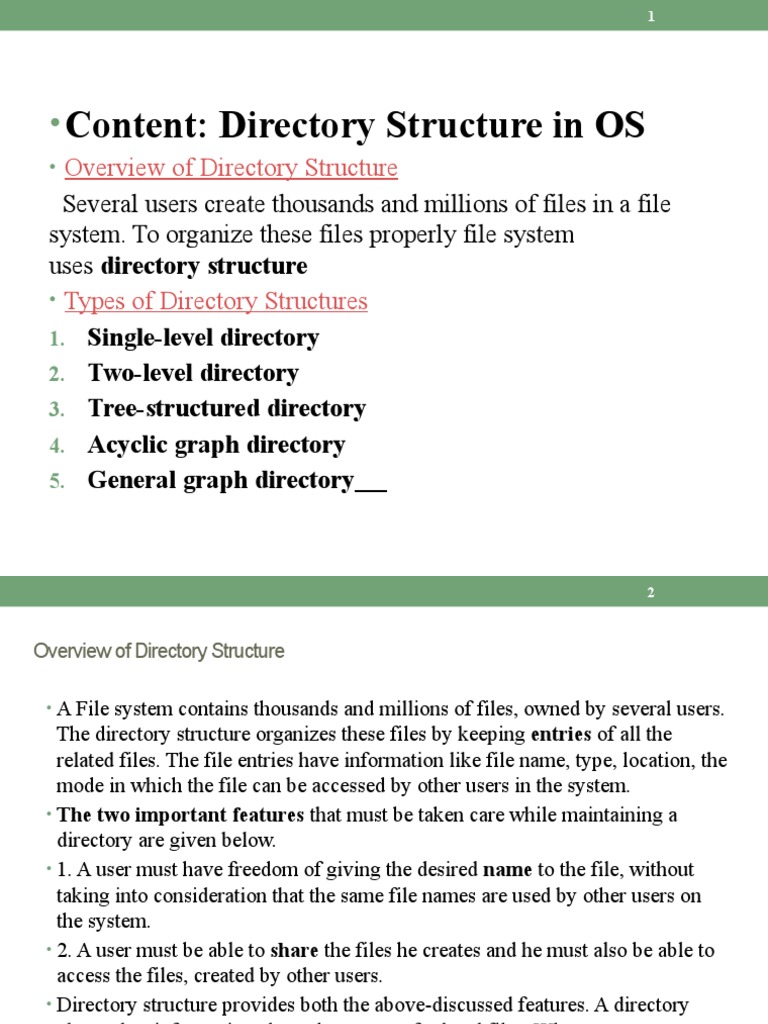 A Comprehensive Overview of Directory Structures in Operating Systems ...