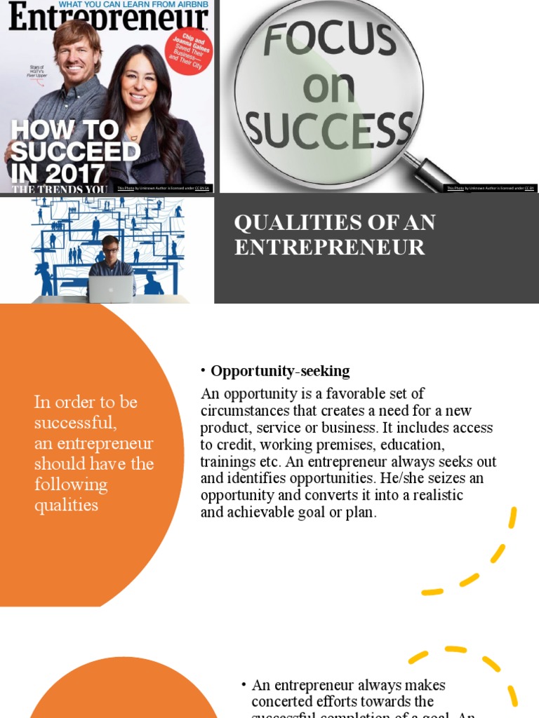 Key Qualities of Successful Entrepreneurs | PDF | Entrepreneurship ...