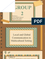 Local and Global Communication in Multicultural Settings