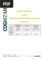 Cognizant Academy Truyum Web Interface Specification Document