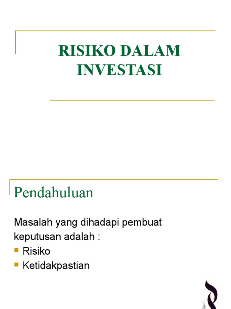 Resiko Dalam Investasi PDF