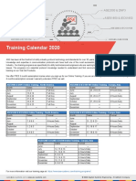 Training Calendar 2020