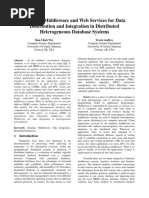 Database Middleware and Web Services For Data Distribution and Integration in Distributed Heterogeneous Databased Systems