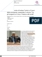Urbino, Il Ricordo Di Andrea Tontini A 10 Anni Dalla Scomparsa - Non Solo Flaminia - It, 29 Marzo 2022