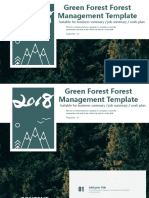Green Forest Forest Management Template: Suitable For Business Summary / Job Summary / Work Plan