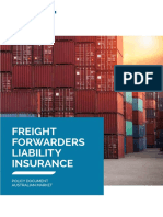 Freight Forwarders Liability Insurance: Policy Document Australian Market