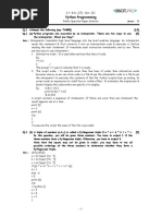 Python Programming: Time: 2 HRS.) (Marks: 75