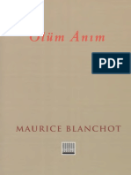 Maurice Blanchot - Ölüm Anım - Encore Yayınları