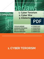 Slide Hukum Siber Kel 1 - Cyber Terorism, Cyber War, - Intelectual Property