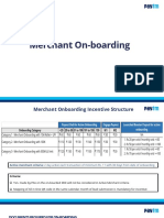 Merchant On-boarding Incentive Structure and Document Requirements