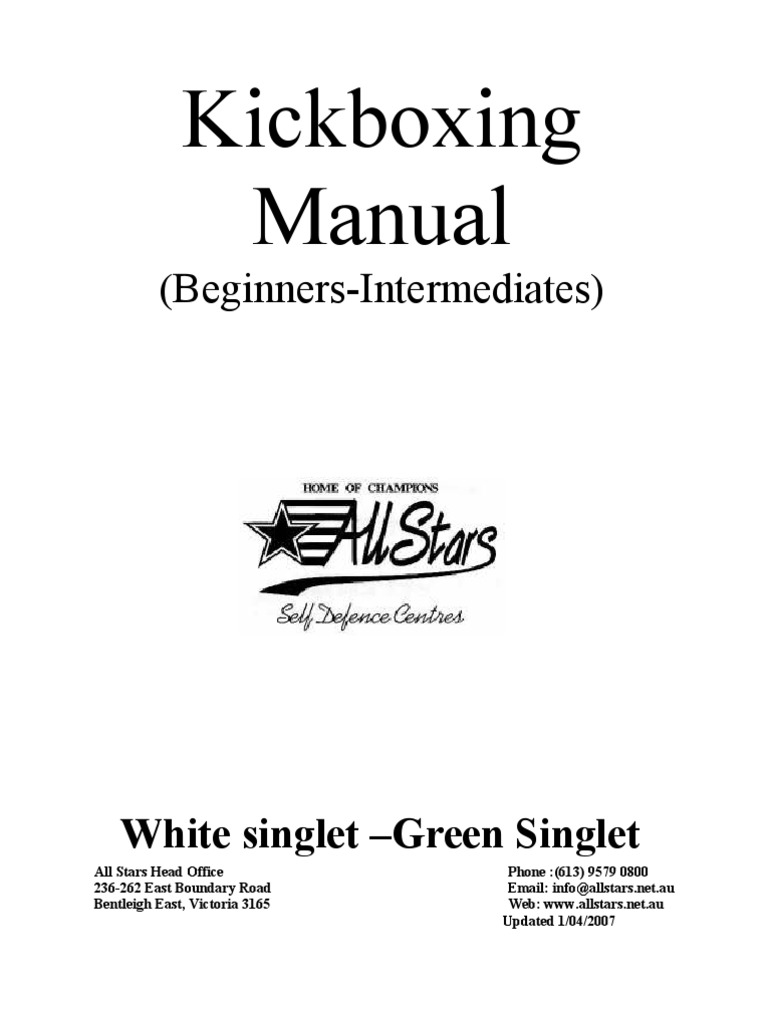 Kickboxing Manual for Beginners-Intermediates | PDF | Muay Thai | Karate