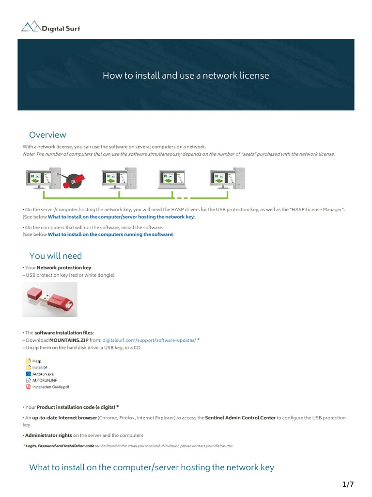How To Use A Network License PDF Installation Programs