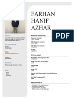 Farhan Hanif Azhar - Universitas Pertamina - Curiculum Vitae