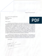 Carta de renuncia de Mario Vargas Llosa al diario El Comercio de Lima Perú