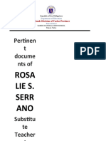 Pertinen T Docume Nts Of: Rosa Lie S. Serr ANO