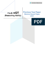 TCS NQT (Reasoning Ability) Memory Based 2020