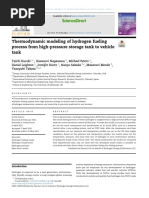 Thermodynamic Modeling of Hydrogen Fueling Process From High-Pressure Storage Tank To Vehicle Tank