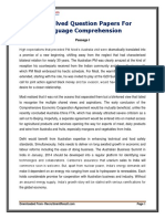 MAT Solved Question Papers For Language Comprehension: Passage I