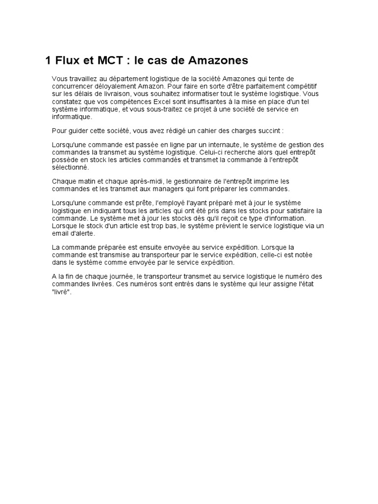 MCT et logistique : cas pratiques | PDF | Informatique | Logiciel