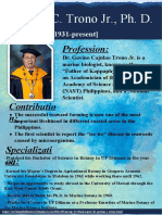 Gavino C. Trono JR., Ph. D.: Profession