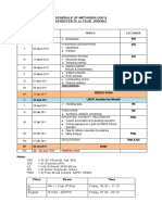 Schedule Methodology Semester IV Ac Year 2010/2011