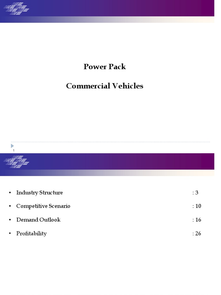Power Pack Commercial Vehicles PDF Bus Capacity Utilization