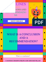 Guidelines: Conclusions and