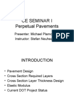 Ce Seminar I Perpetual Pavements: Presenter: Michael Plamondon Instructor: Stefan Neuheauser