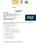 Tercera Evaluacion 3er Año Segundo Lapso