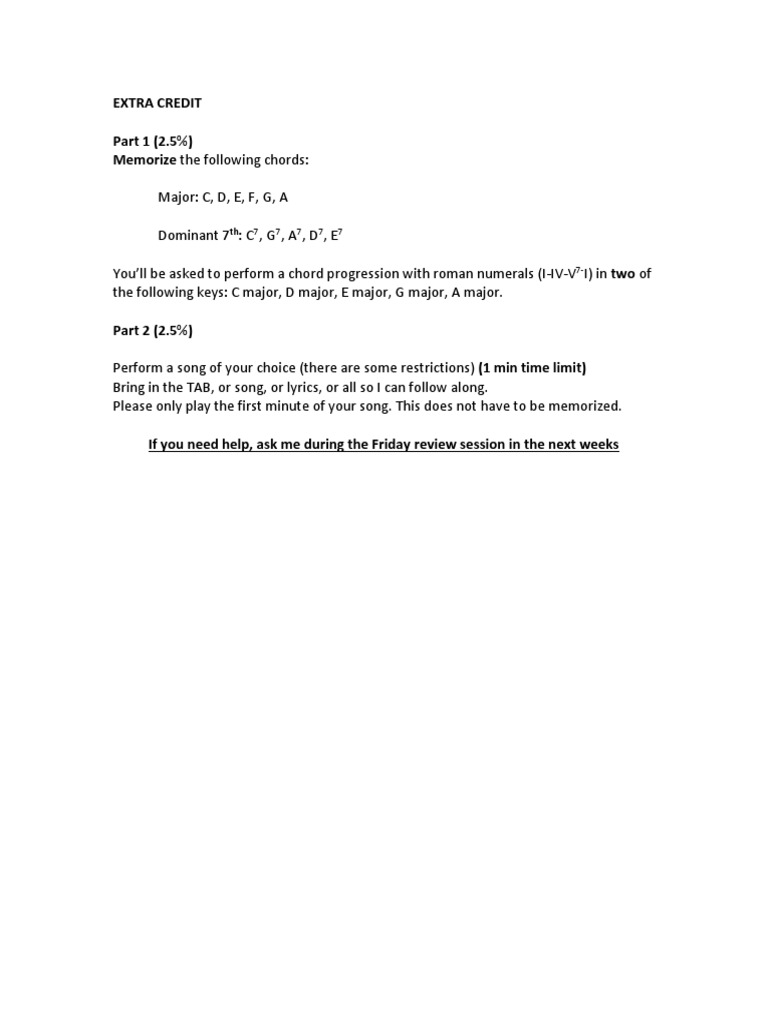 Extra Credit | PDF