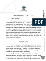 Requerimento de Convocação Do Novo Ministro Da Educação, Victor Godoy Veiga, para o Senado