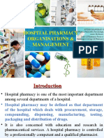 Hospital Pharmacy Organisations & Management