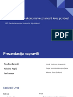 Analiza Razvoja Ekonomske Znanosti Kroz Povjest