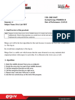 Student Name: Khushal Jain UID: 20BCS3697 Branch: IS Section/Group: PH20BIS1-B Semester: 4 Date of Performance: 21.03.22 Subject Name: DAA Lab MST