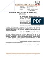 Solicito se provea escrito retrasado sobre exhorto