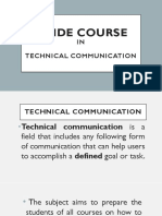 Module 1. TECHNICAL COMM. GUIDE COURSE