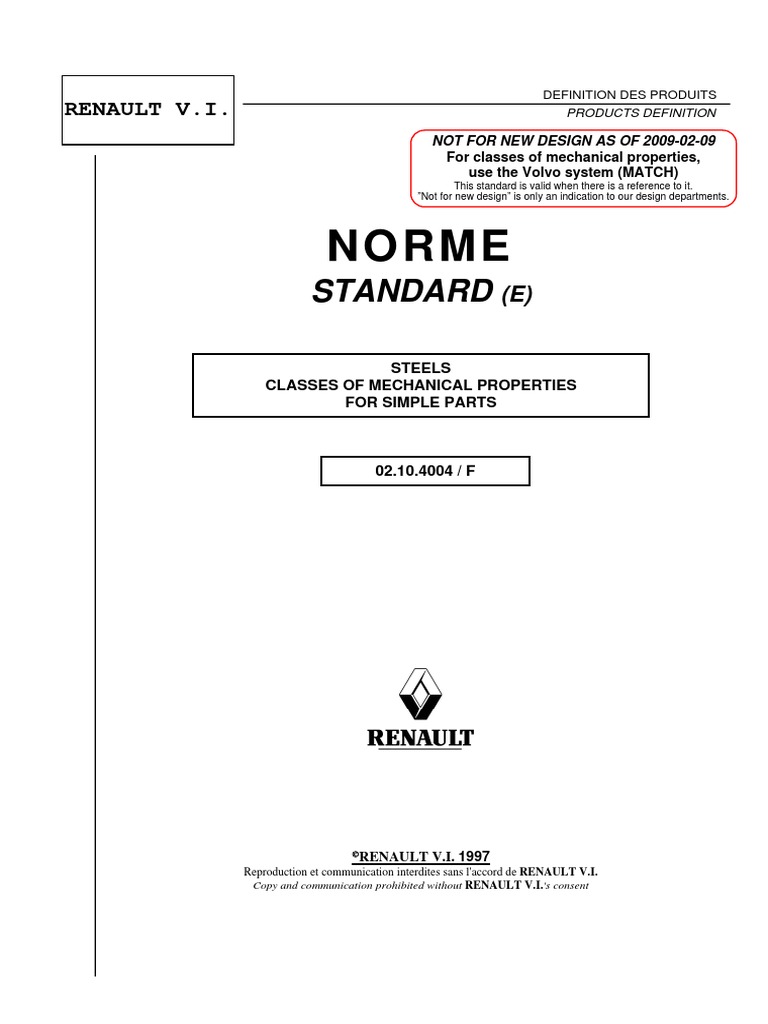 Norme: Standard | PDF | Conception | Fabricants de véhicule à moteur