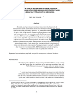 Paradigma New Public Management (NPM) Sebagai Kerangka Reformasi Birokrasi Menuju Kepemerintahan Yang Baik (Good Governance) Di Indonesia