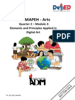 MAPEH - Arts: Quarter 2 - Module 2: Elements and Principles Applied in Digital Art