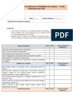 Lista de Verificação de Problemas de Habilidades Executivas - Versão Elementar para Pais