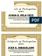 Certificate of Participation: Juana R. Dela Cruz