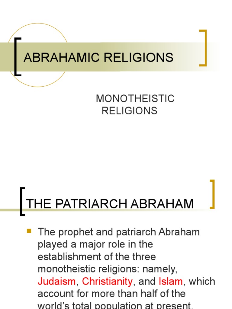 Overview of Abrahamic Religions | PDF | Jesus | God