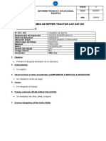 Informe Cambio de Ripper Trcator Caterpillar D8T (09-03-22) 480 Hrs